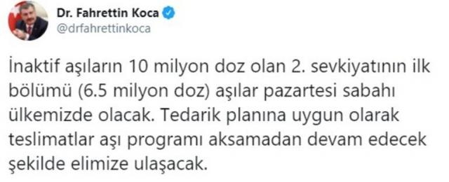 Sağlık Bakanı Koca'dan flaş aşı açıklaması! Yarın geliyor... galerisi resim 3