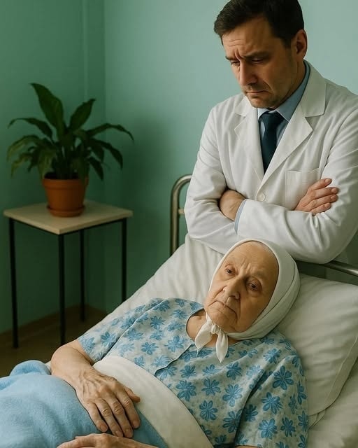 Hastanede yapayalnız yatan yaşlı bir kadın vardı;