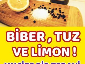 Biber, tuz ve limon! Mucize bir tedavi için.