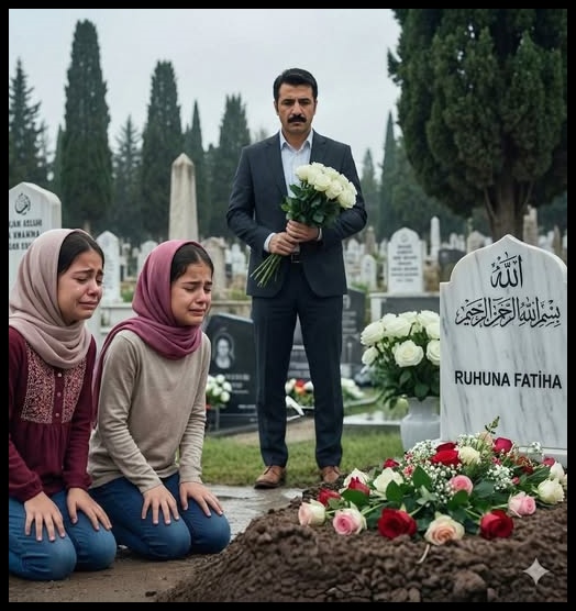 Adam, vefat eden eşinin mezarına geldiğinde