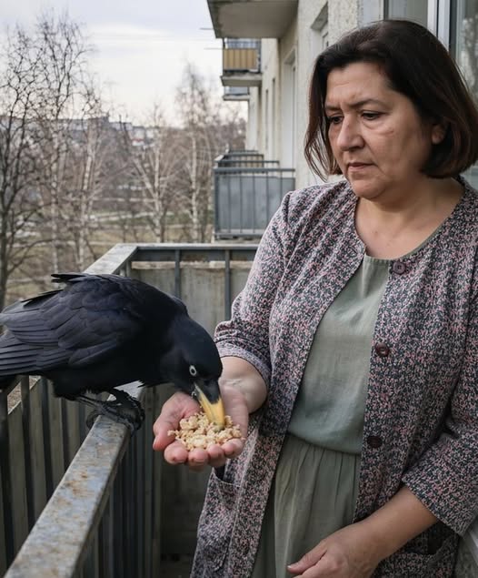 Altı Yıl Boyunca Her Gün Aynı Kargayı Besledi