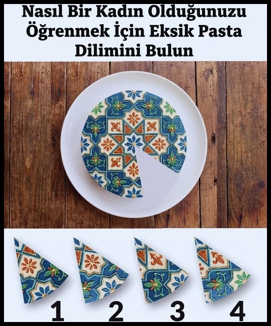 Eksik pasta parçasını bulabilir misiniz?