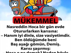 Nasrettin Hoca Bir Gün Evde Otururken.