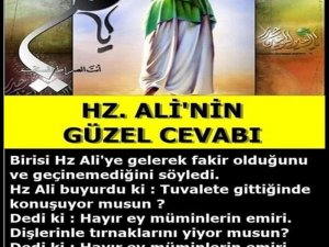 Hz. Ali'nin Güzel Cevabı.