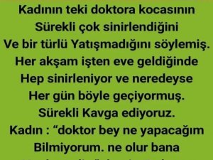 Kadının teki doktora gidiyor