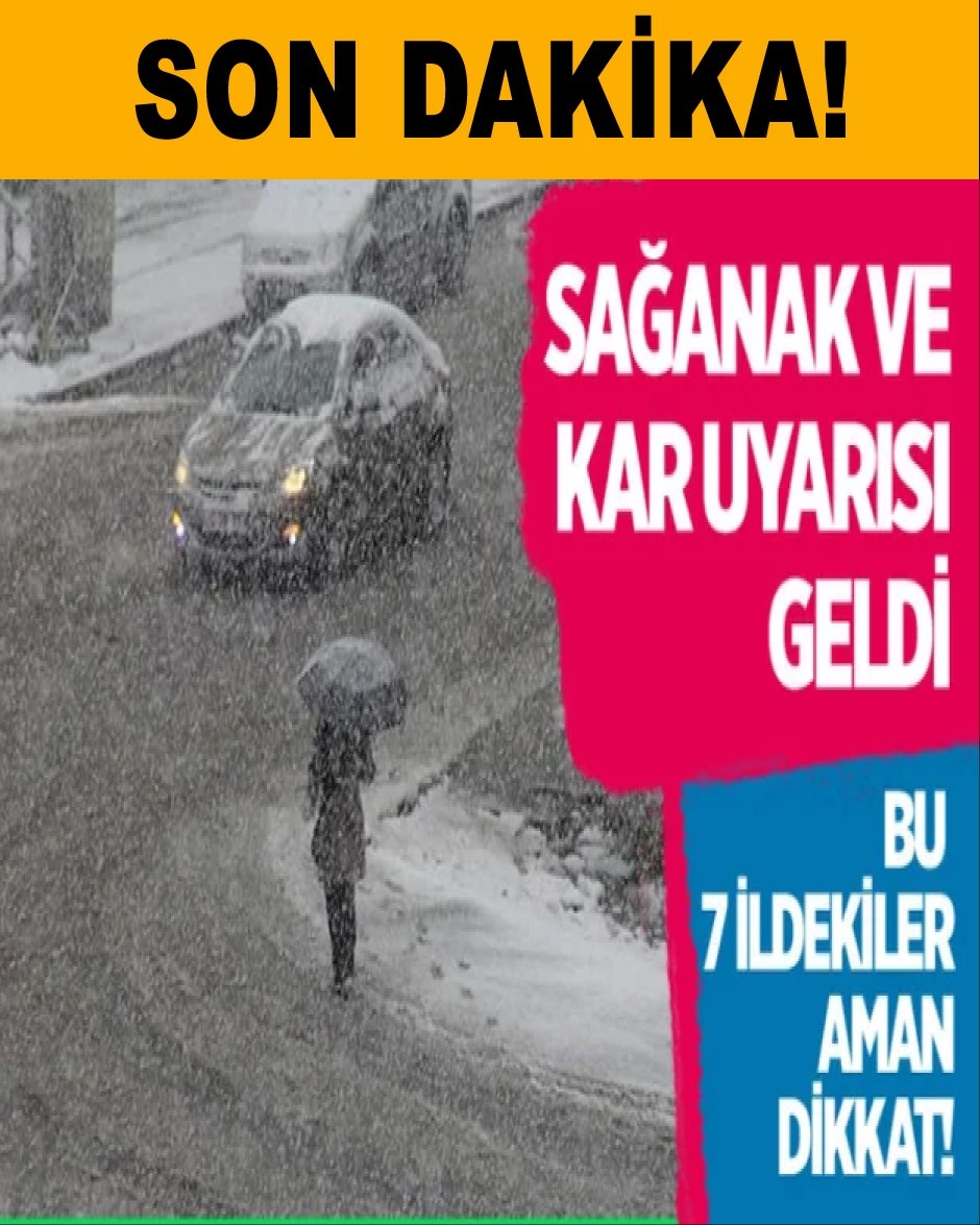 Meteoroloji sağanak ve kar uyarısı yaptı! galerisi resim 1