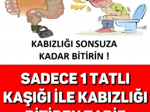 SADECE 1 TATLI KAŞIĞI İLE KABIZLIĞI BİTİREN TARİF