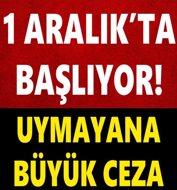 1 Aralıkta başlıyor ! Kesinlikle unutmayın. galerisi resim 1