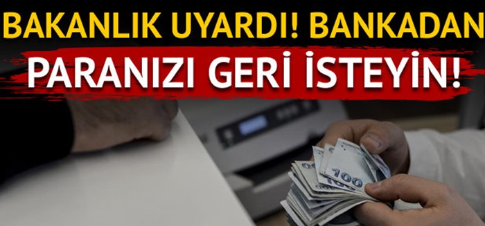 Bakanlık Banklarla ilgili Açıklama Yaptı