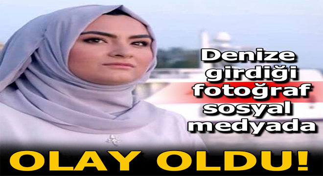 Gelin Adayı Hanife denize böyle girdi