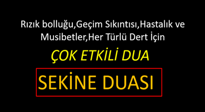 Sekine Duası 19 Ayetin Büyük Mucizesi