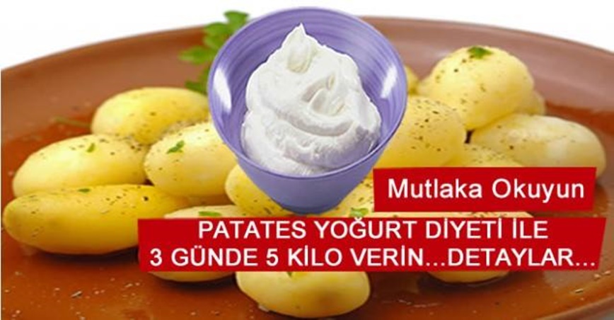 Patates Yoğurt Diyeti İle 3 Günde 4 Kilo Verin