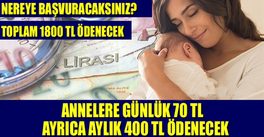 Annelere maddi destek geliyor!