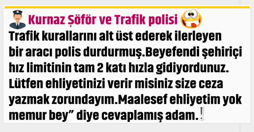 Kurnaz Şöför ve Trafik polisi