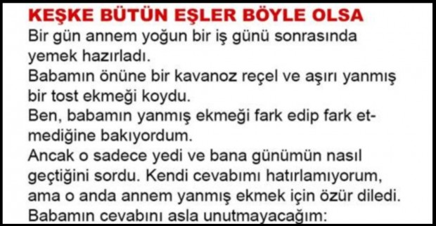 Keşke Bütün Eşler Böyle Olsa