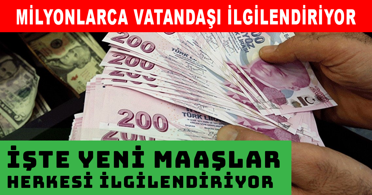 Milyonlarca Kişiyi İlgilendiriyor. Zam Yolda İşte Yeni Maaşlar