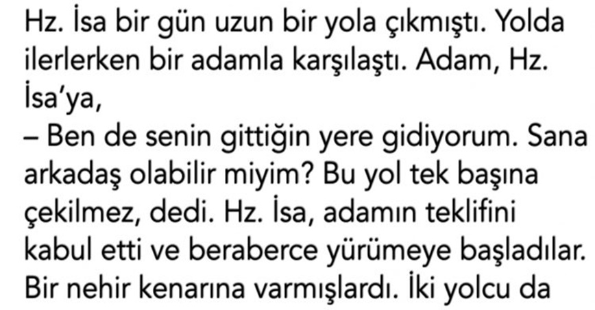 Hazreti İsa ile yolculuk yapan adam – Dünya budur hikayesi