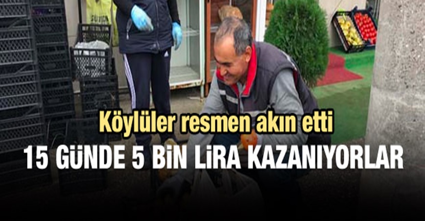 15 günde 5 bin lira kazanıyorlar