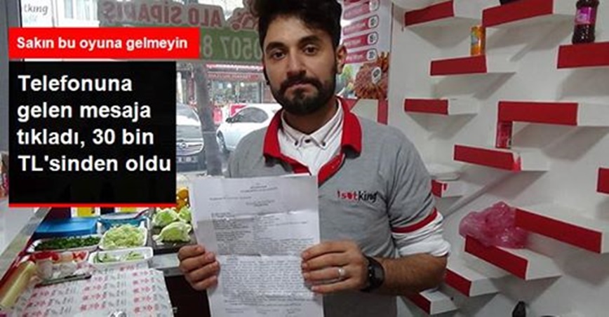 Telefonuna gelen mesaja tıkladı, 30 bin TL'sinden oldu!