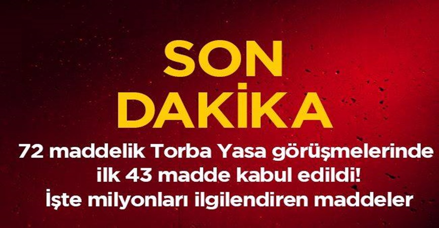 İşte milyonları ilgilendiren maddeler