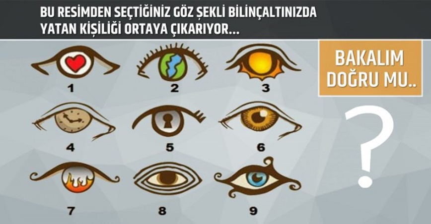 Bu Resimden Seçtiğiniz Göz Şekli Bilinçaltınızda Yatan Kişiliği Ortaya Çıkarıyor… Bakalım doğru mu..?