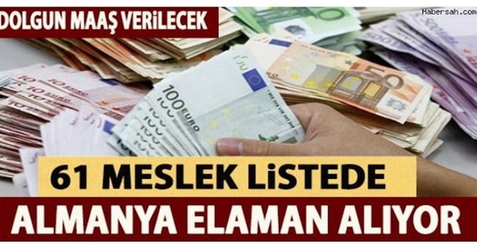 Almanya İşçi alıyor işte aranan meslekler