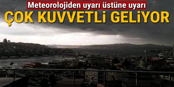 SONDAKİKA UYARISI! METEOROLOJİ SAAT VERDİ, DİKKAT