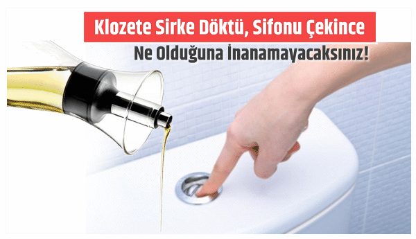 KLOZETE SİRKE DÖKTÜ. SİFONU ÇEKİNCE NE OLDUĞUNA İNANAMAYACAKSINIZ!