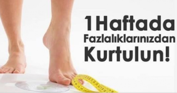 Sadece 1 Haftada 5 Kilo Zayıflatan Diyet Listesi