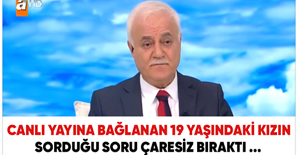 PROGRAMINA BAĞLANAN GENÇ BAYANIN SORUSU, NİHAT HATİPOĞLU'NU ÇARESİZ BIRAKTI