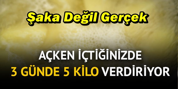 ŞAKA DEĞİL GERÇEK: AÇ KARNA İÇTİĞİNİZDE 3 GÜNDE 5 KİLO VERDİRİYOR. ÇOK KOLAY DENEYİN GÖRÜN