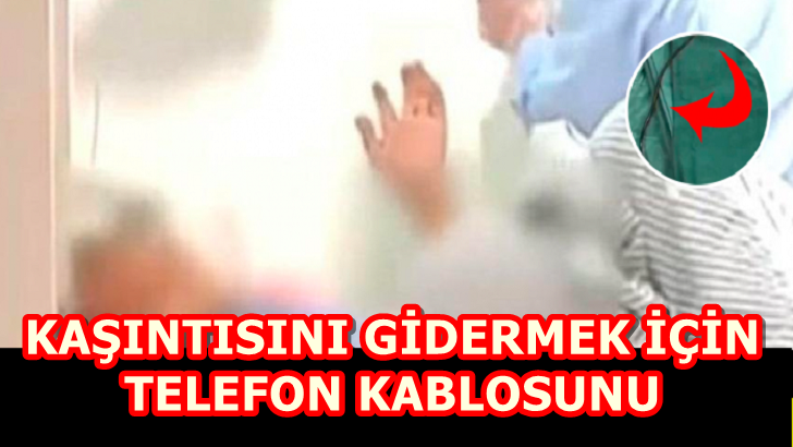 KAŞINTISINI GİDERMEK İÇİN TELEFON KABLOSUNU