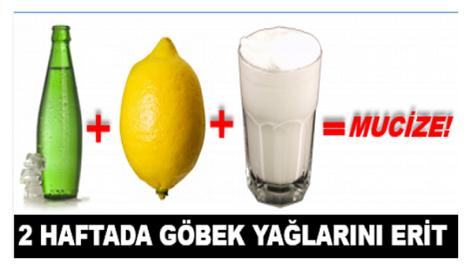 AYRAN – SODA – LİMON – KÜRÜ İLE İKİ HAFTADA GÖBEK YAĞLARINIZI ERİTEBİLİRSİNİZ!