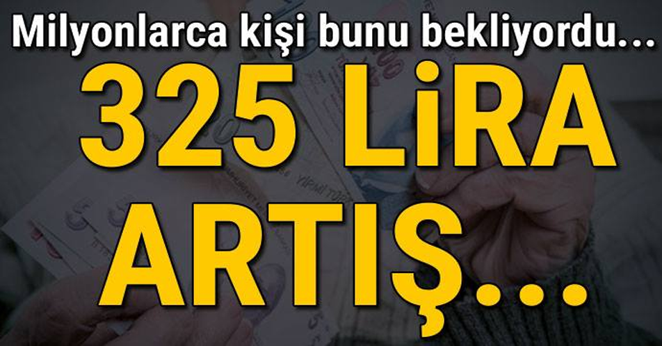 MİLYONLARCA KİŞİ BUNU BEKLİYORDU! 325 LİRA ZAM.