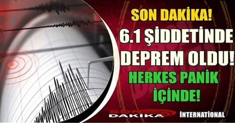 6.1 Oranın Da Deprem Oldu