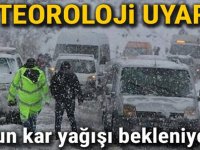 Yoğun kar yağışı bekleniyor