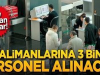 Havalimanlarına 3 bin 619 personel alınacak