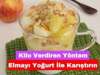 Kilo Verdiren Yöntem, Elmayı Yoğurt İle Karıştırın