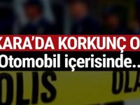 ANKARA'DA K-ORKUNÇ OLAY! OTOMOBİL İÇERİSİNDE